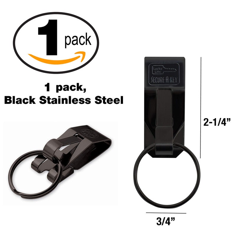 Lucky Line The "Original" Secure-A-Key Slip-On for Wide Belts, Black (4701) - Image 4